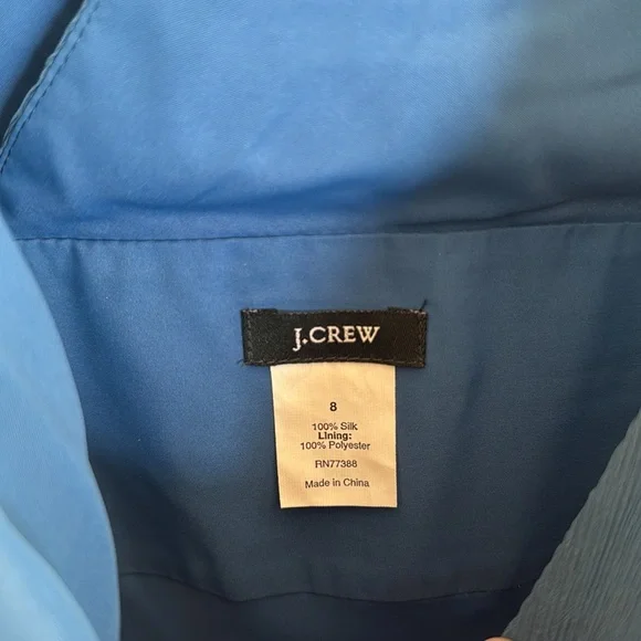 J. Crew 100% Silk Chiffon Sophia Dress. Size 8. Worn 1 time - Picture 5 of 7